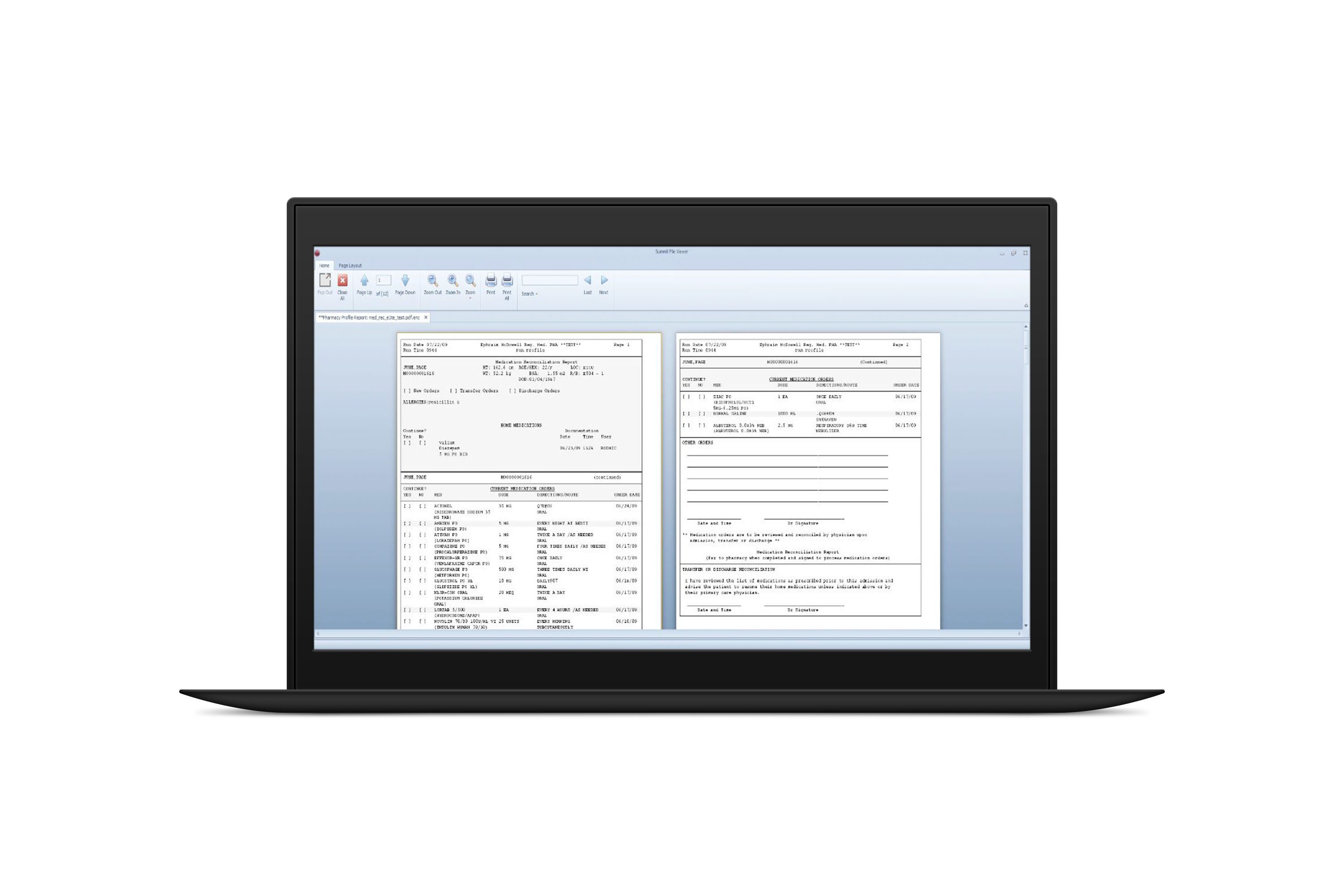 DRS doc view downtime reporting system interoperability laptop pro large
